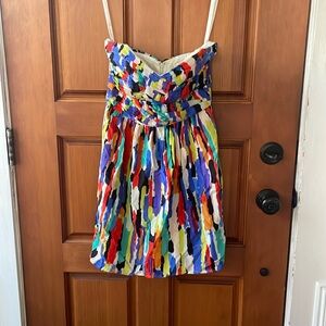 Shoshana sleeveless dress multicolor size 0